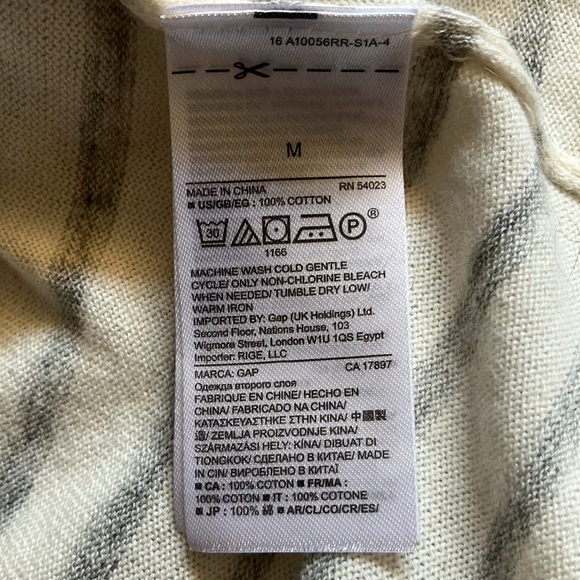 White and Grey Low Scoop Neck Sweater - Picture 8 of 11